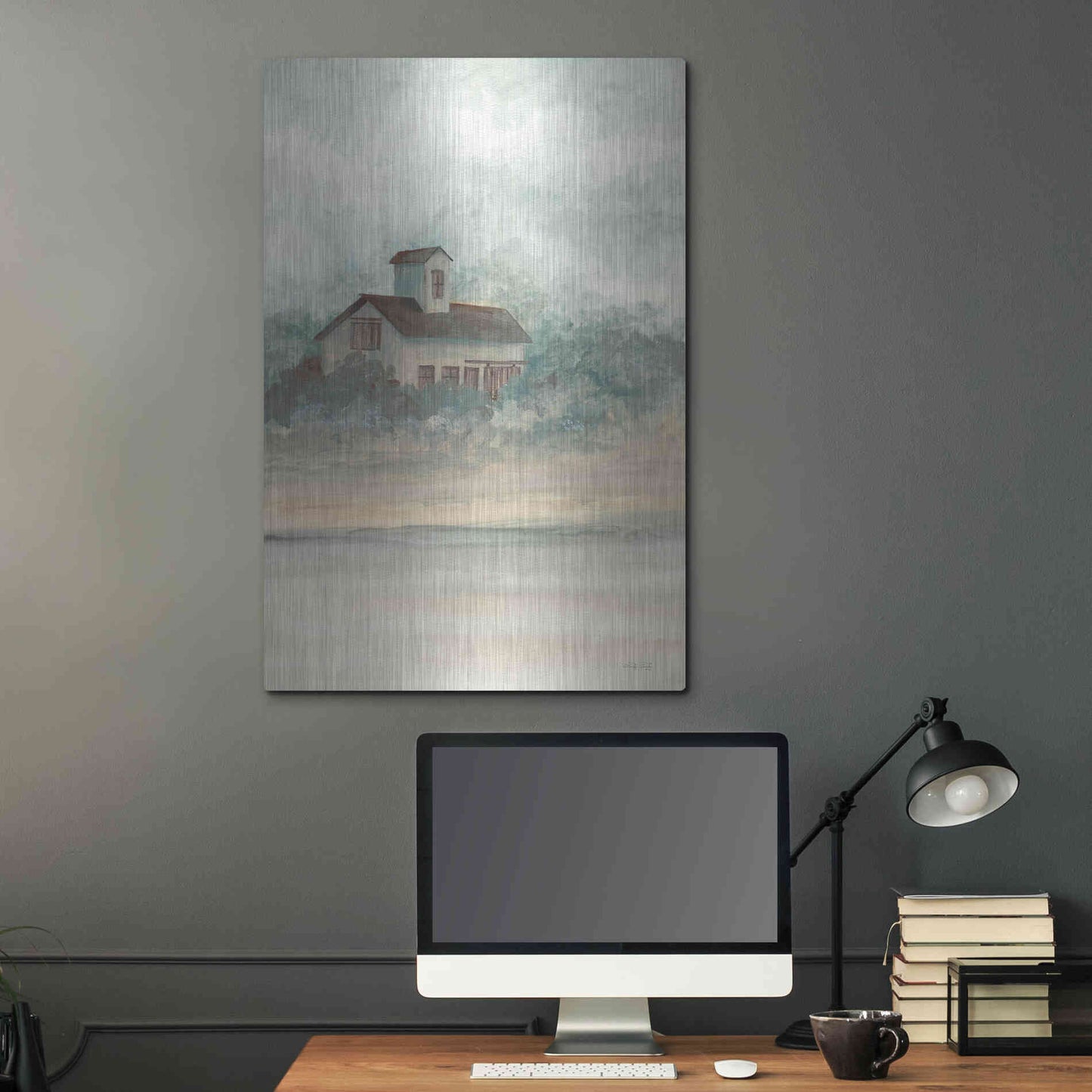 Luxe Metal Art 'Barn In Country I' by Cindy Jacobs, Metal Wall Art,24x36