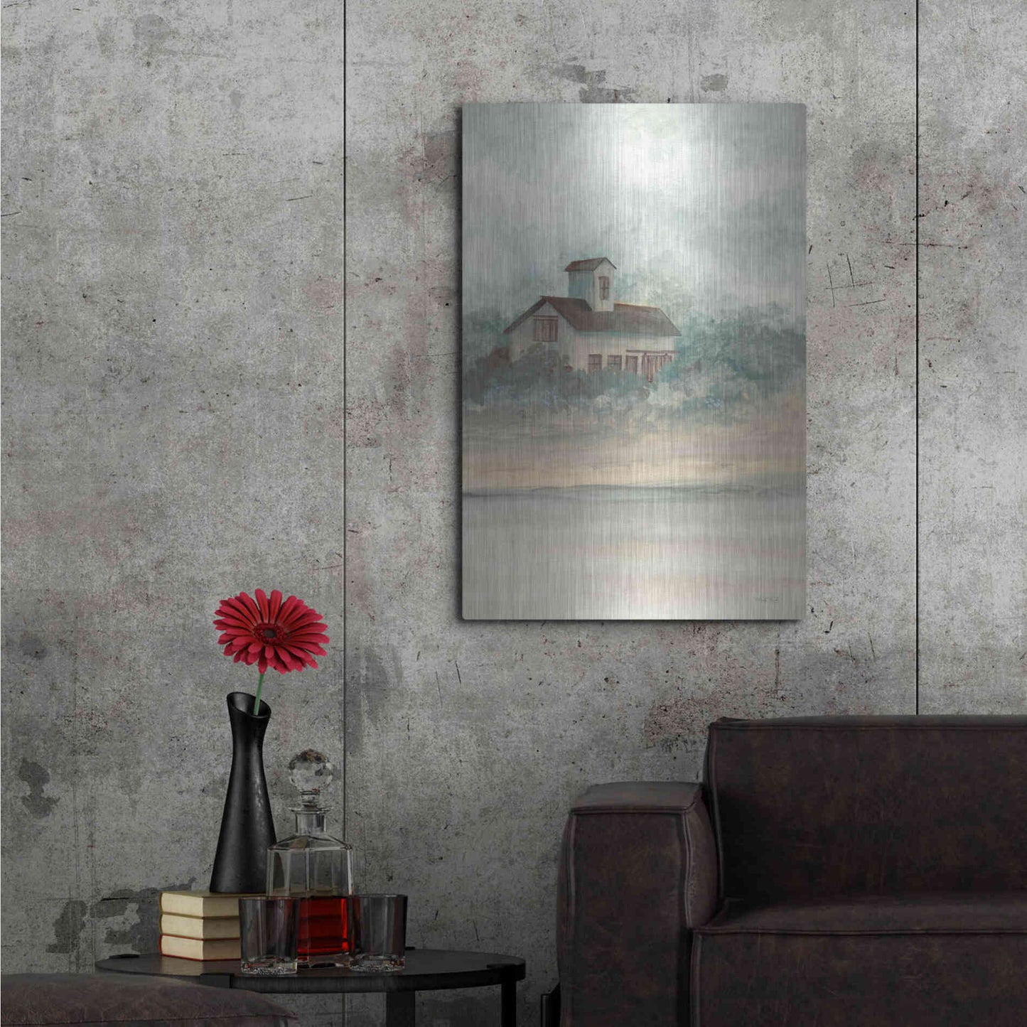 Luxe Metal Art 'Barn In Country I' by Cindy Jacobs, Metal Wall Art,24x36