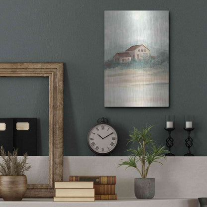 Luxe Metal Art 'House In Country' by Cindy Jacobs, Metal Wall Art,12x16