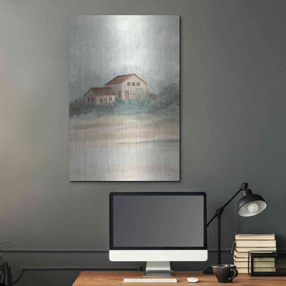 Luxe Metal Art 'House In Country' by Cindy Jacobs, Metal Wall Art,24x36