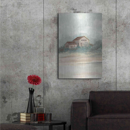 Luxe Metal Art 'House In Country' by Cindy Jacobs, Metal Wall Art,24x36