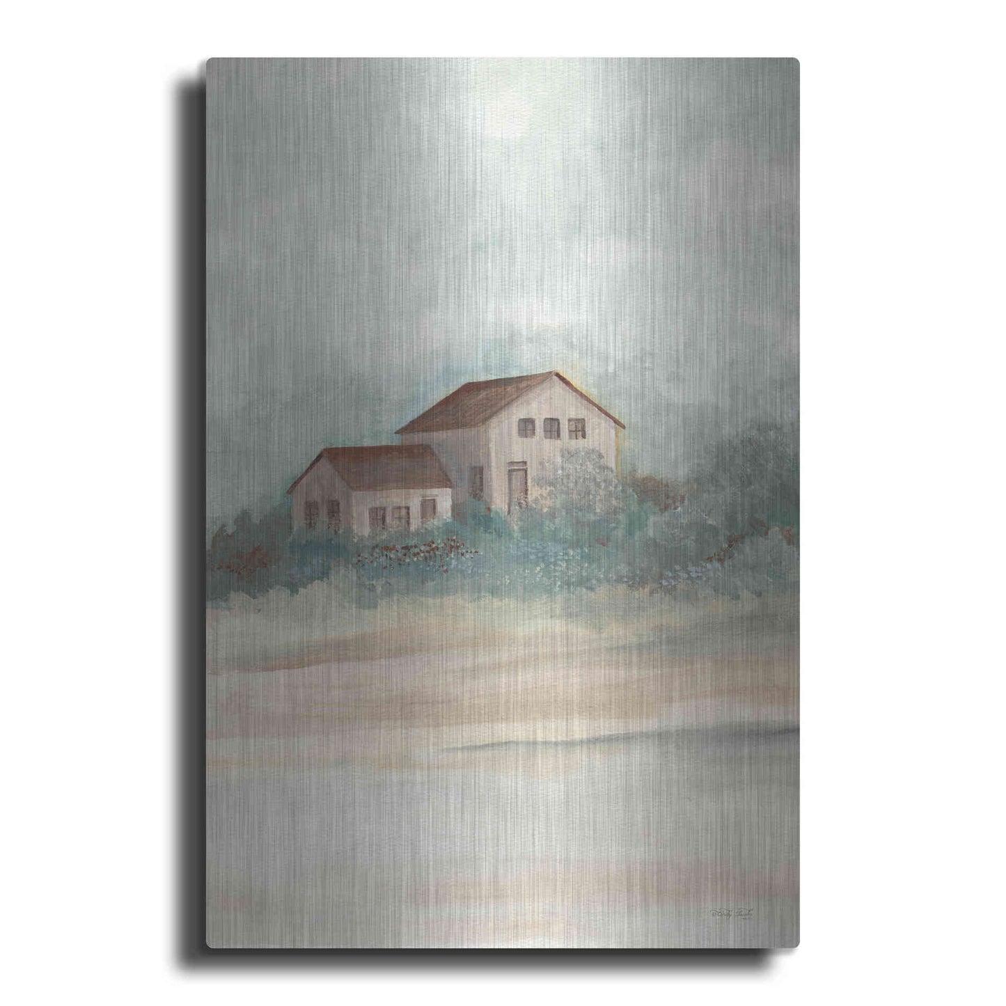 Luxe Metal Art 'House In Country' by Cindy Jacobs, Metal Wall Art