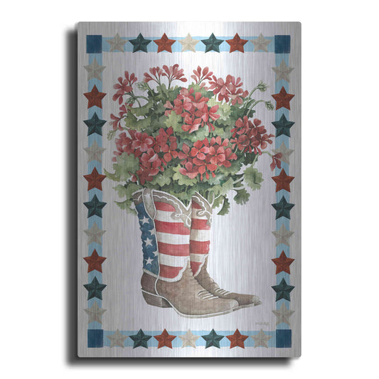 Luxe Metal Art 'Patriotic Boots' by Cindy Jacobs, Metal Wall Art