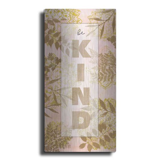 Luxe Metal Art 'Be Kind Tan' by Cindy Jacobs, Metal Wall Art