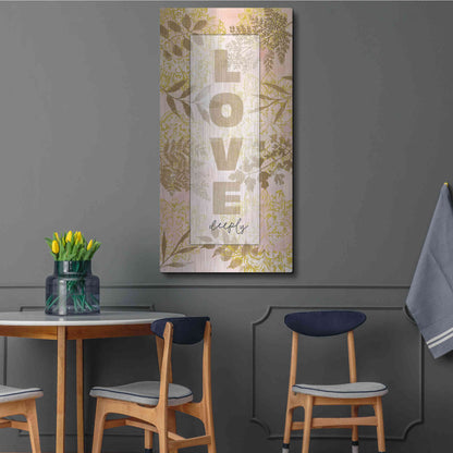 Luxe Metal Art 'Love Deeply' by Cindy Jacobs, Metal Wall Art,24x48