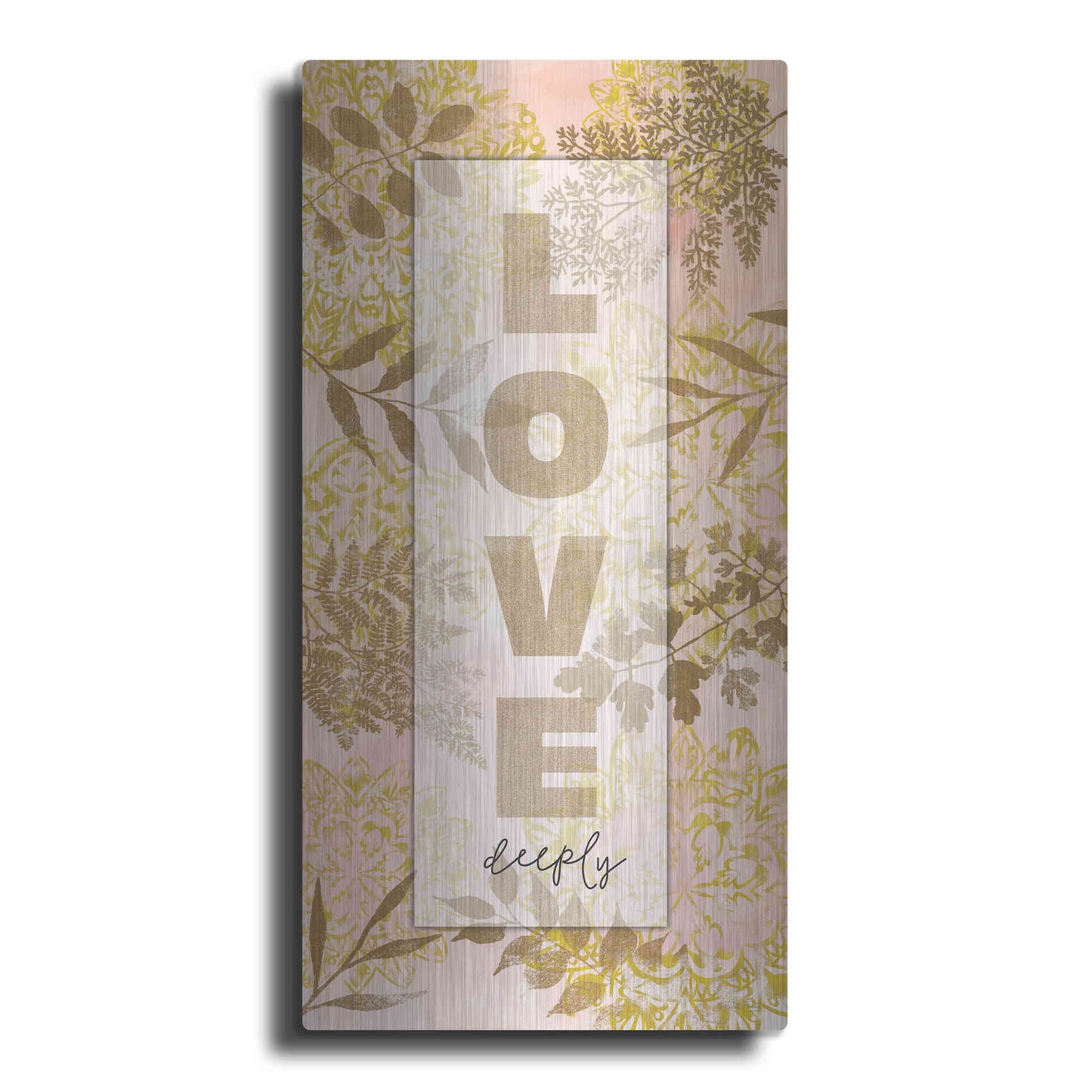 Luxe Metal Art 'Love Deeply' by Cindy Jacobs, Metal Wall Art