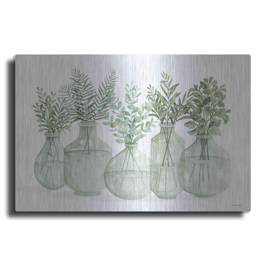 Luxe Metal Art 'Simply Sage I' by Cindy Jacobs, Metal Wall Art