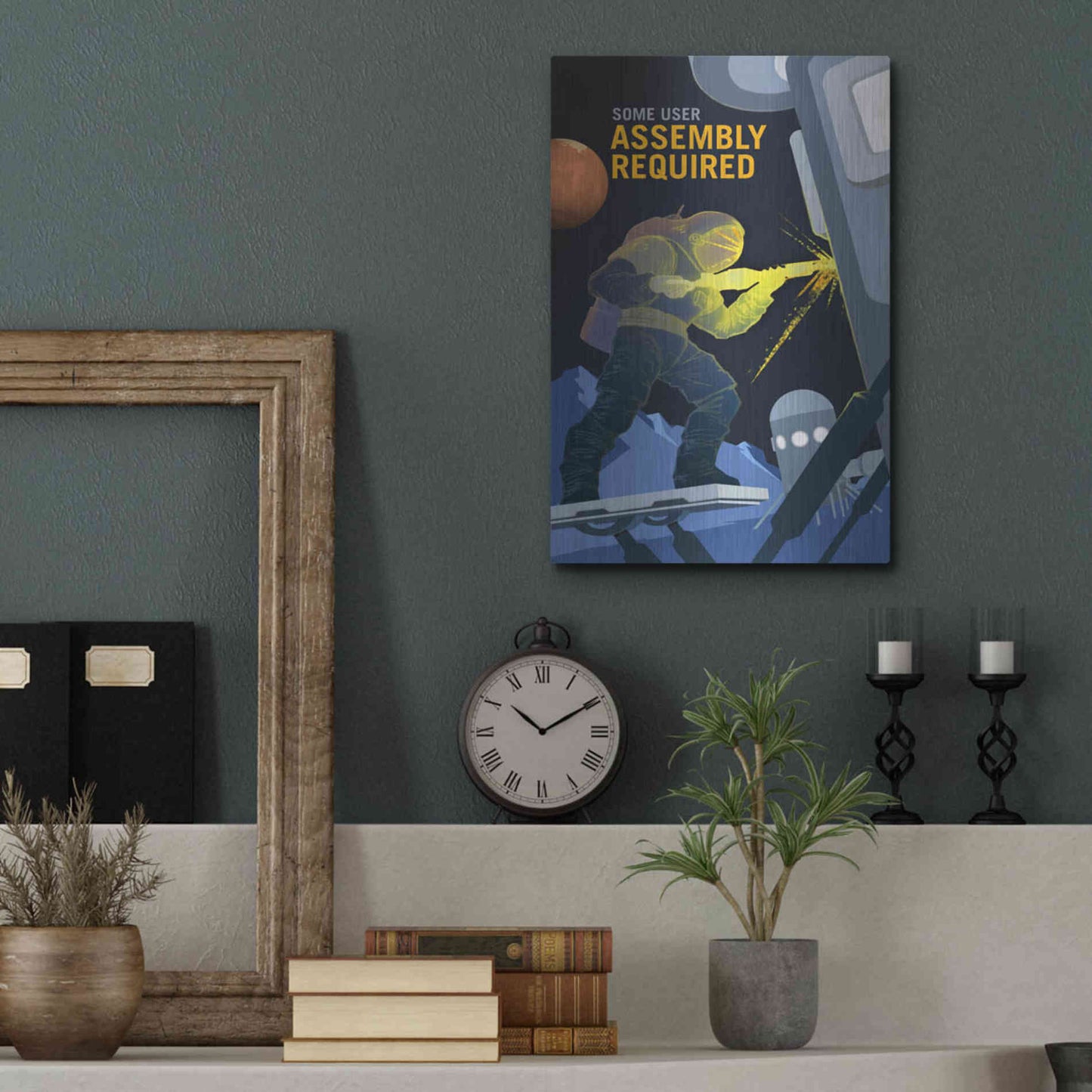 Luxe Metal Art 'Mars Explorer Series: Some User Assembly Required' Space Metal Wall Art,12x16