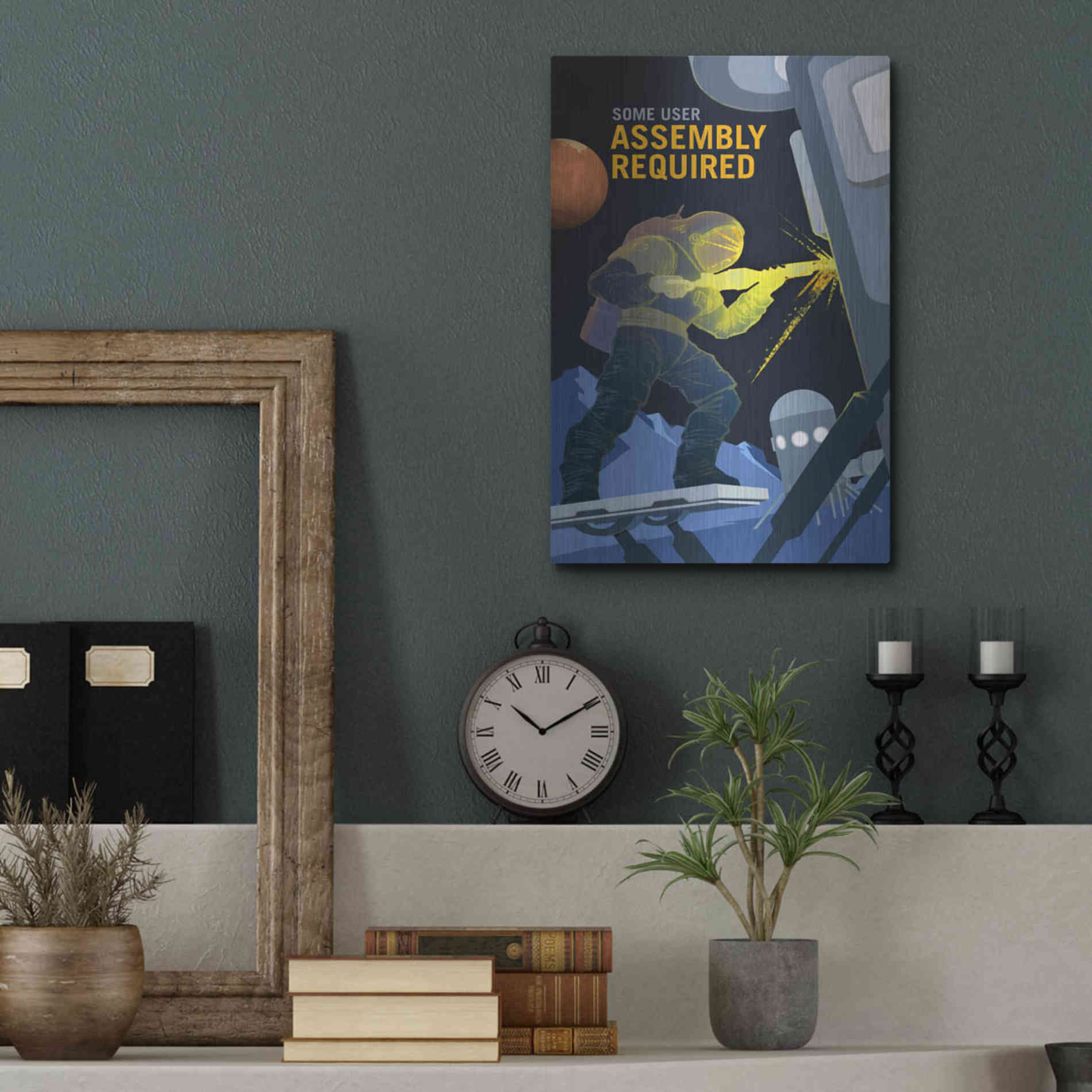 Luxe Metal Art 'Mars Explorer Series: Some User Assembly Required' Space Metal Wall Art,12x16