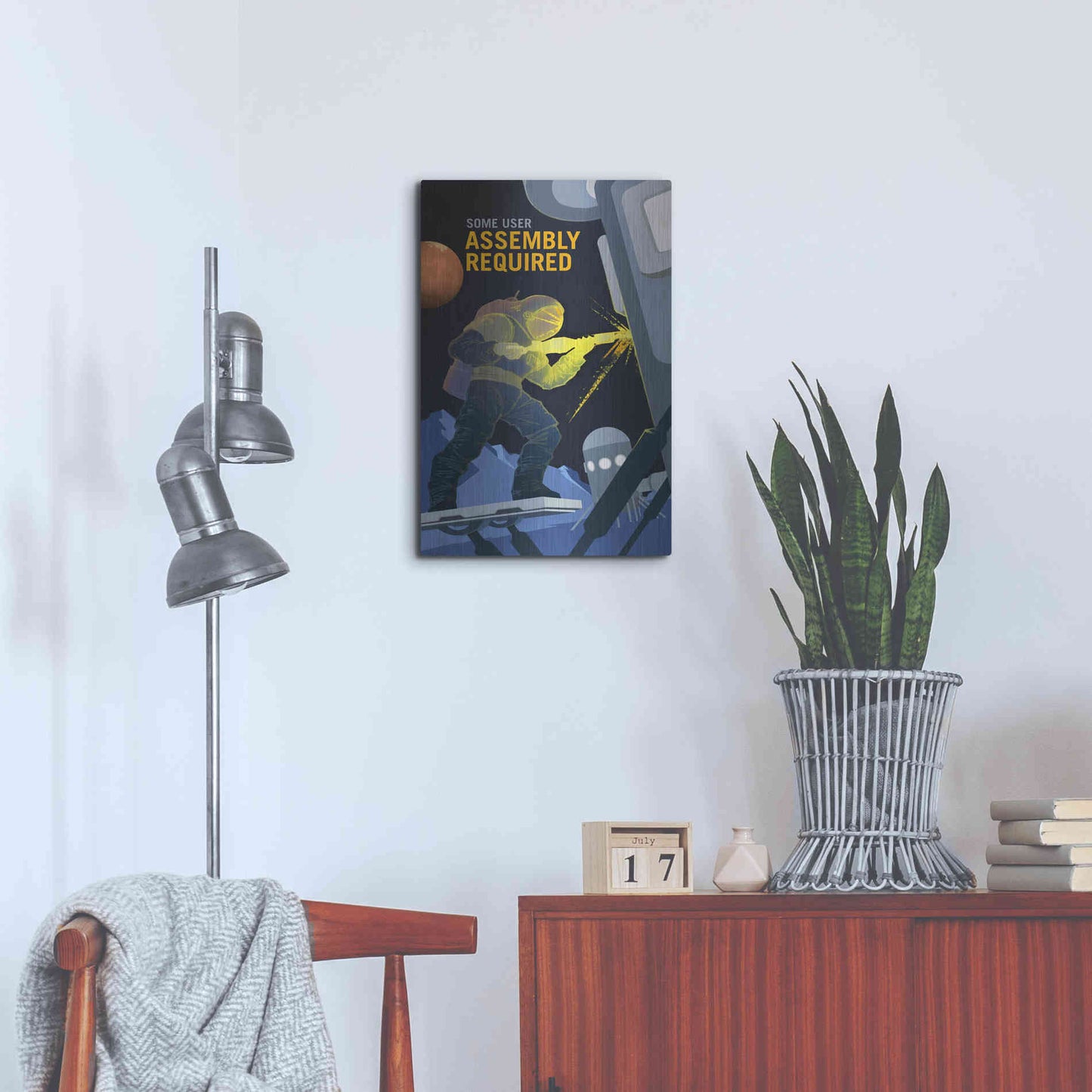 Luxe Metal Art 'Mars Explorer Series: Some User Assembly Required' Space Metal Wall Art,16x24