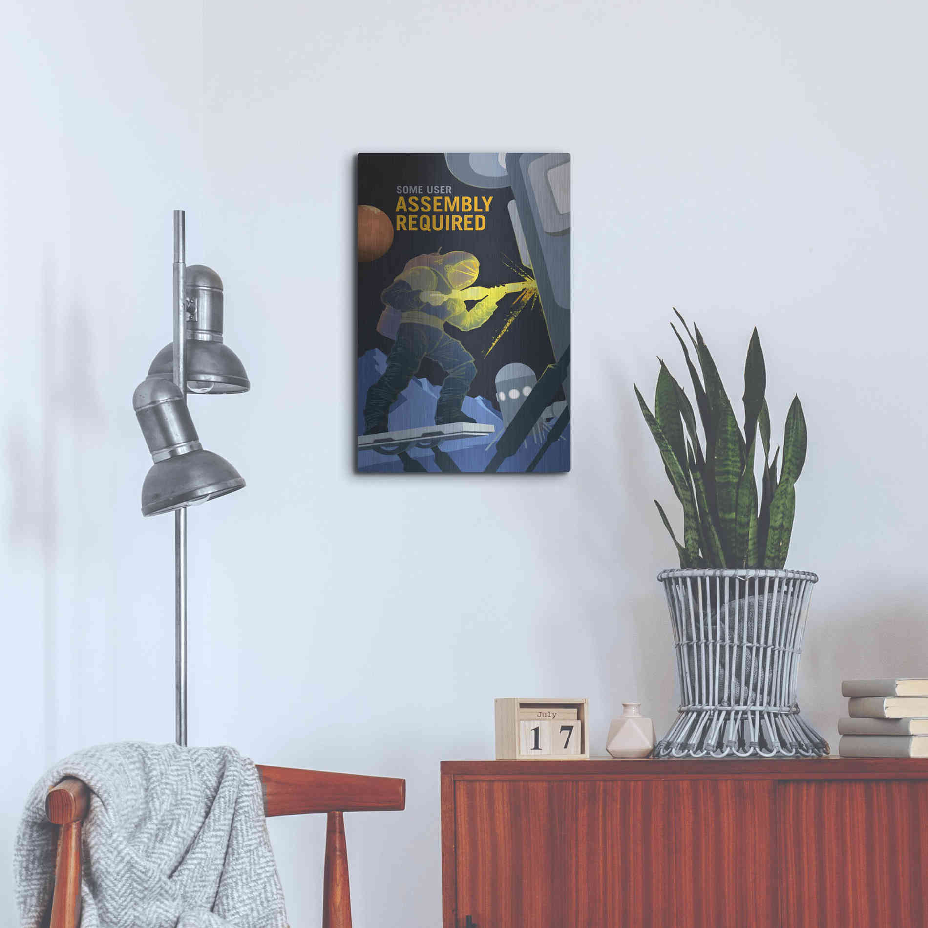 Luxe Metal Art 'Mars Explorer Series: Some User Assembly Required' Space Metal Wall Art,16x24