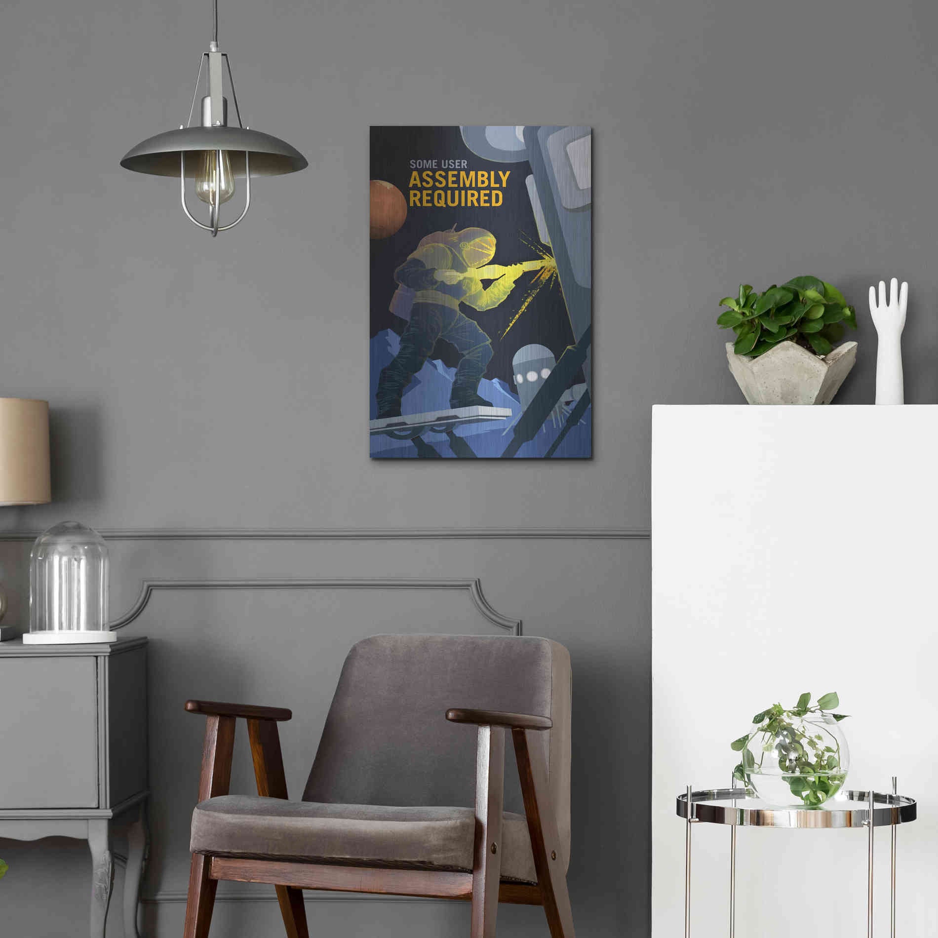 Luxe Metal Art 'Mars Explorer Series: Some User Assembly Required' Space Metal Wall Art,16x24