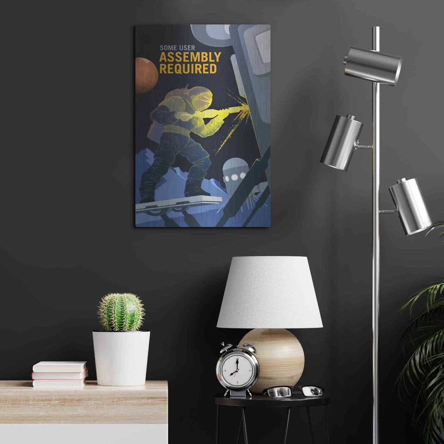 Luxe Metal Art 'Mars Explorer Series: Some User Assembly Required' Space Metal Wall Art,16x24