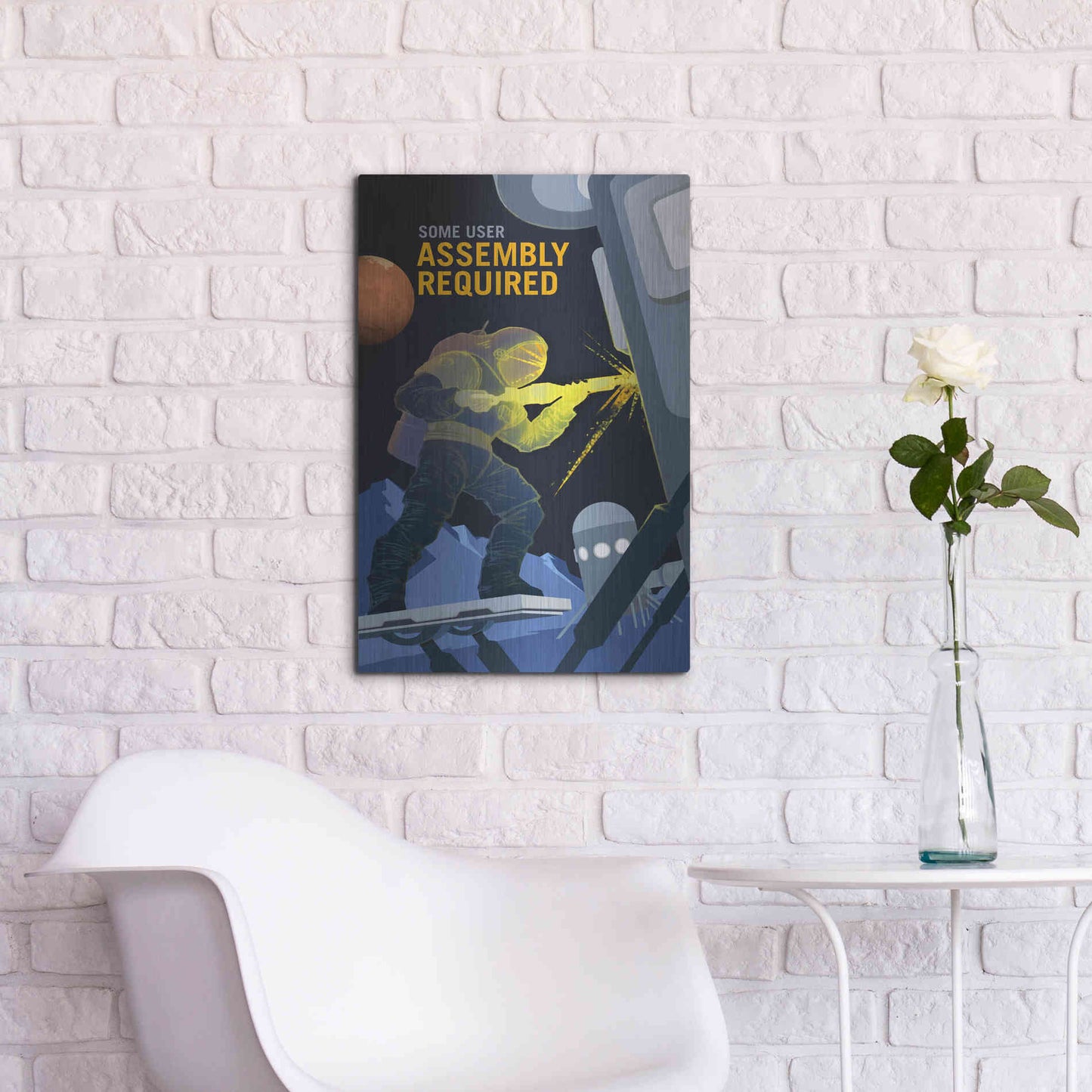 Luxe Metal Art 'Mars Explorer Series: Some User Assembly Required' Space Metal Wall Art,16x24