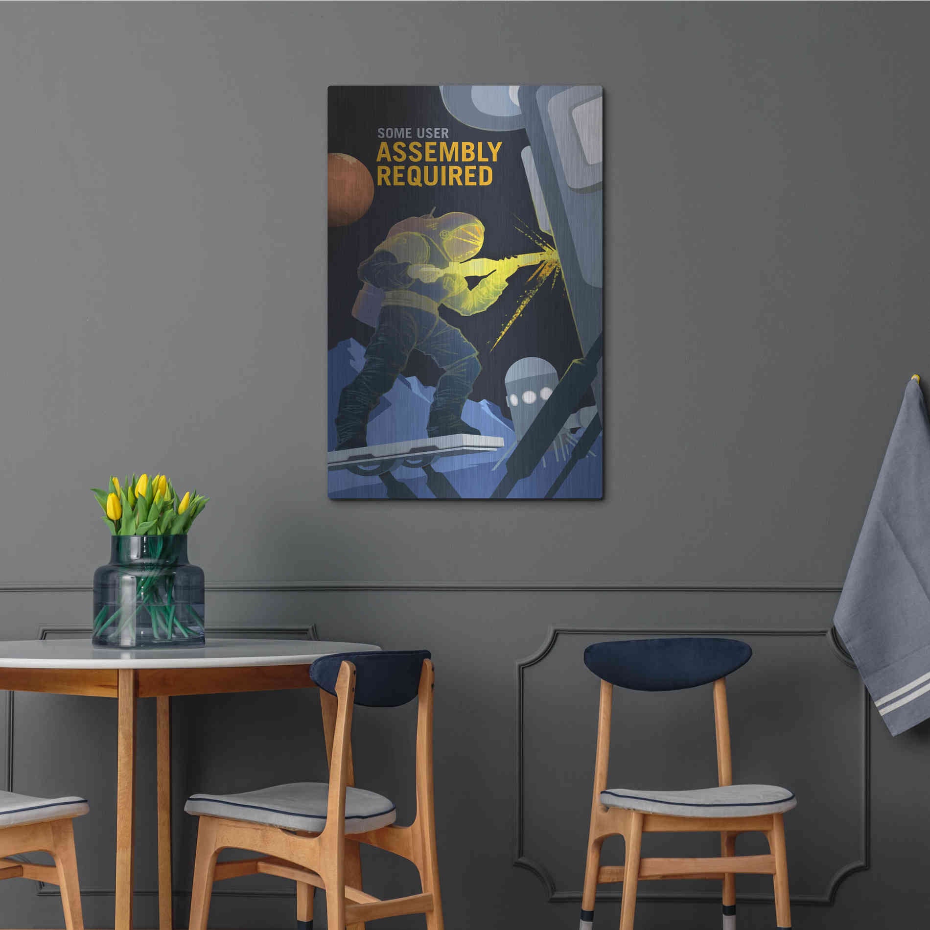 Luxe Metal Art 'Mars Explorer Series: Some User Assembly Required' Space Metal Wall Art,24x36