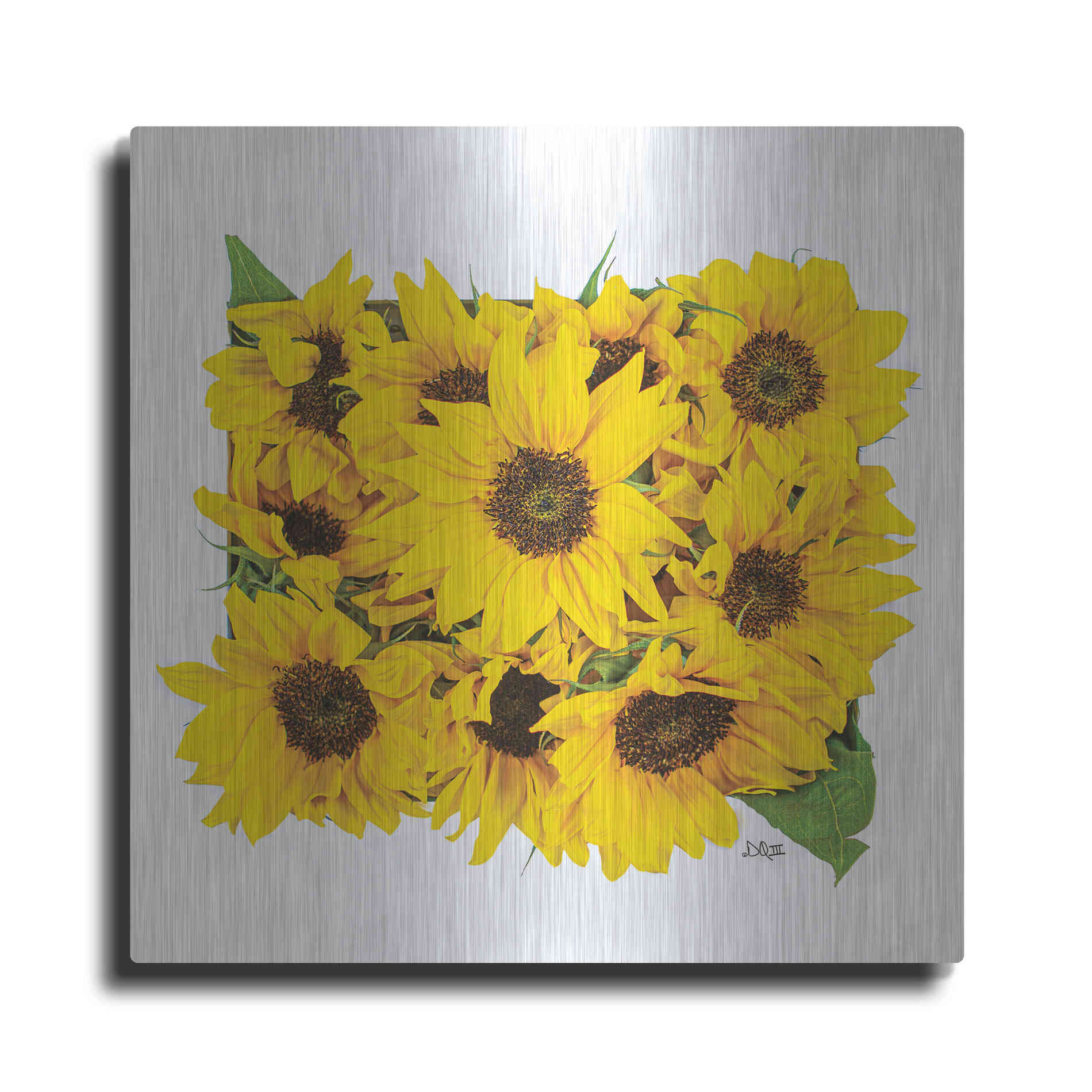 Luxe Metal Art 'Sunflower Bouquet' by Donnie Quillen, Metal Wall Art