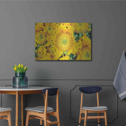 Luxe Metal Art 'Sunflower Summer' by Donnie Quillen, Metal Wall Art,36x24