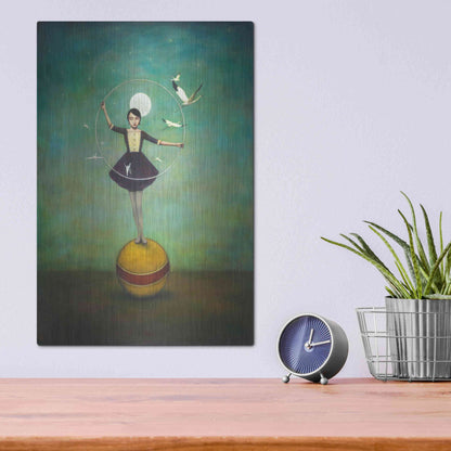 Luxe Metal Art 'Luna's Circle' by Duy Huynh, Metal Wall Art,12x16