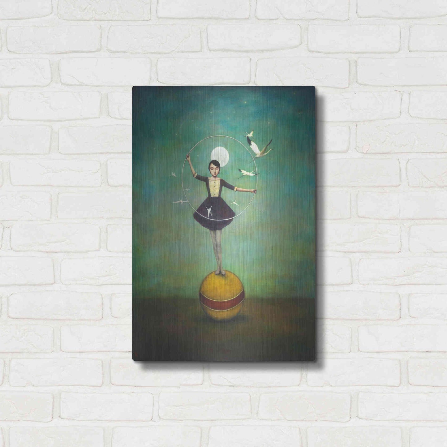 Luxe Metal Art 'Luna's Circle' by Duy Huynh, Metal Wall Art,16x24