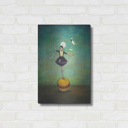 Luxe Metal Art 'Luna's Circle' by Duy Huynh, Metal Wall Art,16x24