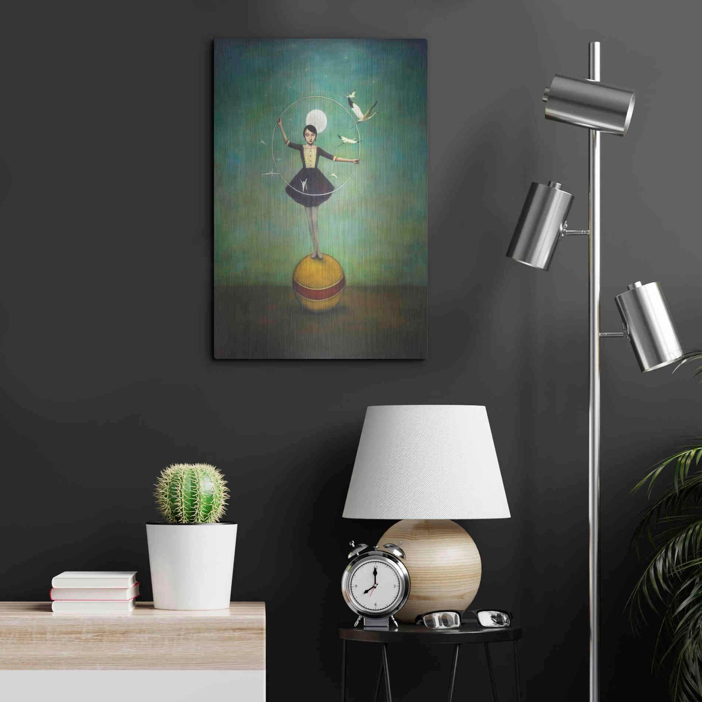 Luxe Metal Art 'Luna's Circle' by Duy Huynh, Metal Wall Art,16x24