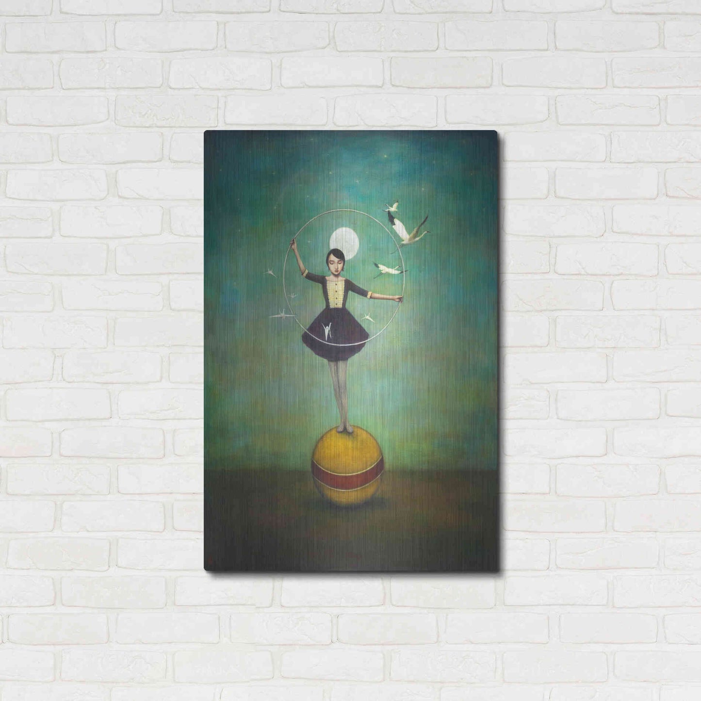 Luxe Metal Art 'Luna's Circle' by Duy Huynh, Metal Wall Art,24x36