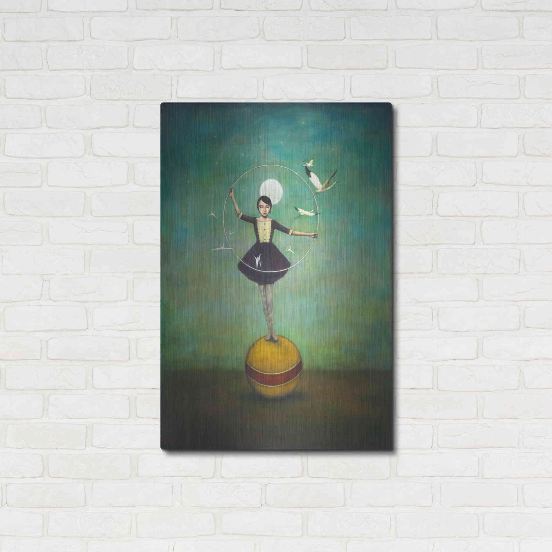 Luxe Metal Art 'Luna's Circle' by Duy Huynh, Metal Wall Art,24x36