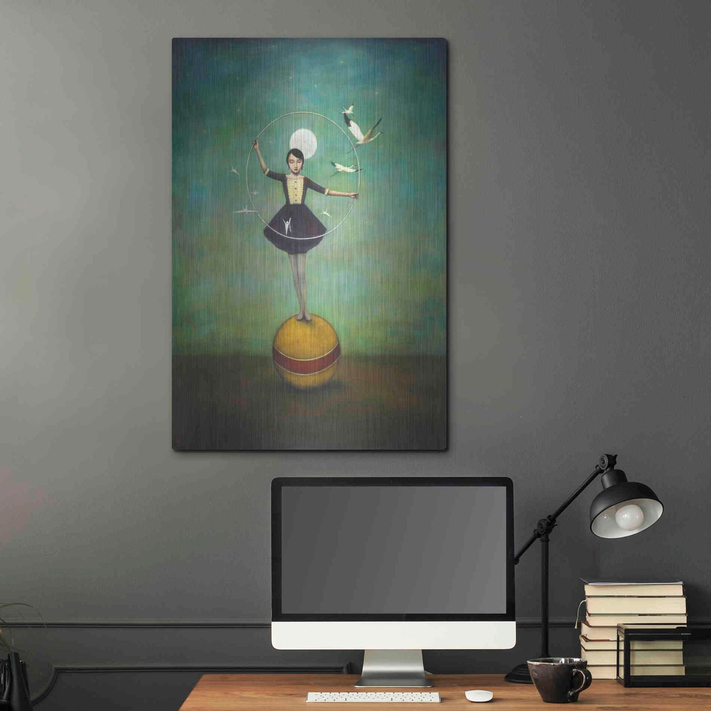 Luxe Metal Art 'Luna's Circle' by Duy Huynh, Metal Wall Art,24x36