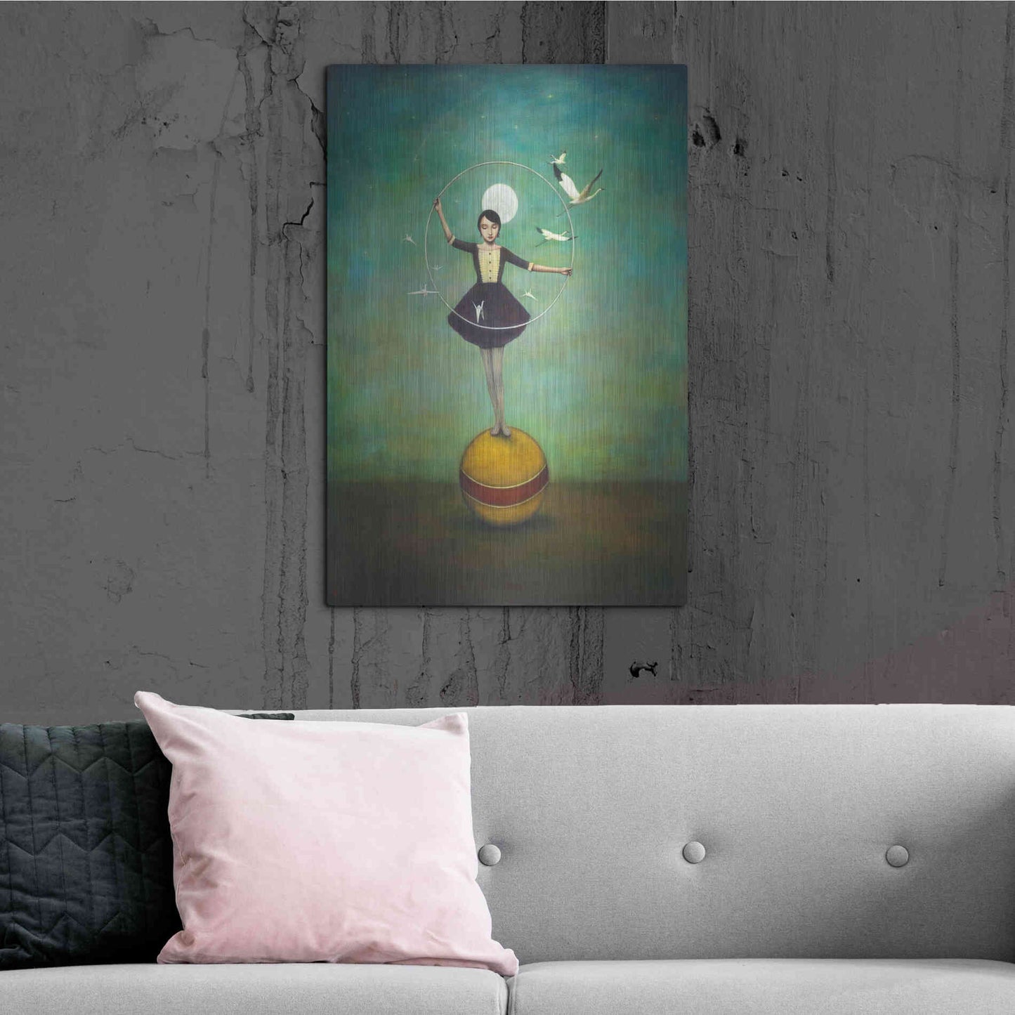 Luxe Metal Art 'Luna's Circle' by Duy Huynh, Metal Wall Art,24x36