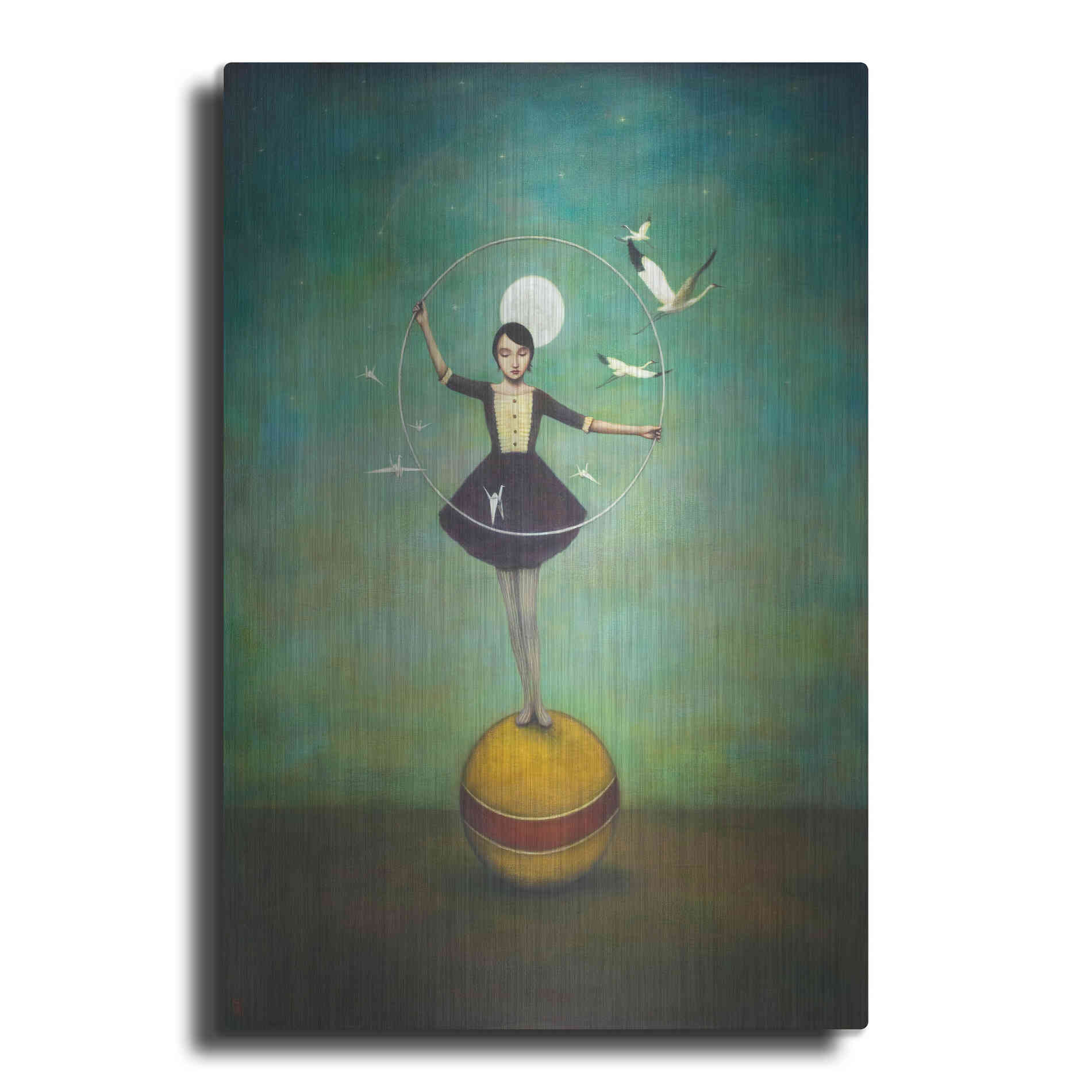 Luxe Metal Art 'Luna's Circle' by Duy Huynh, Metal Wall Art