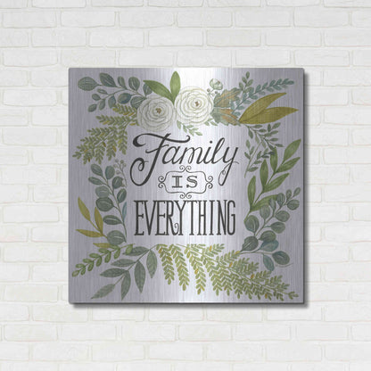 Luxe Metal Art 'Family Is Everything' by Deb Strain, Metal Wall Art,36x36