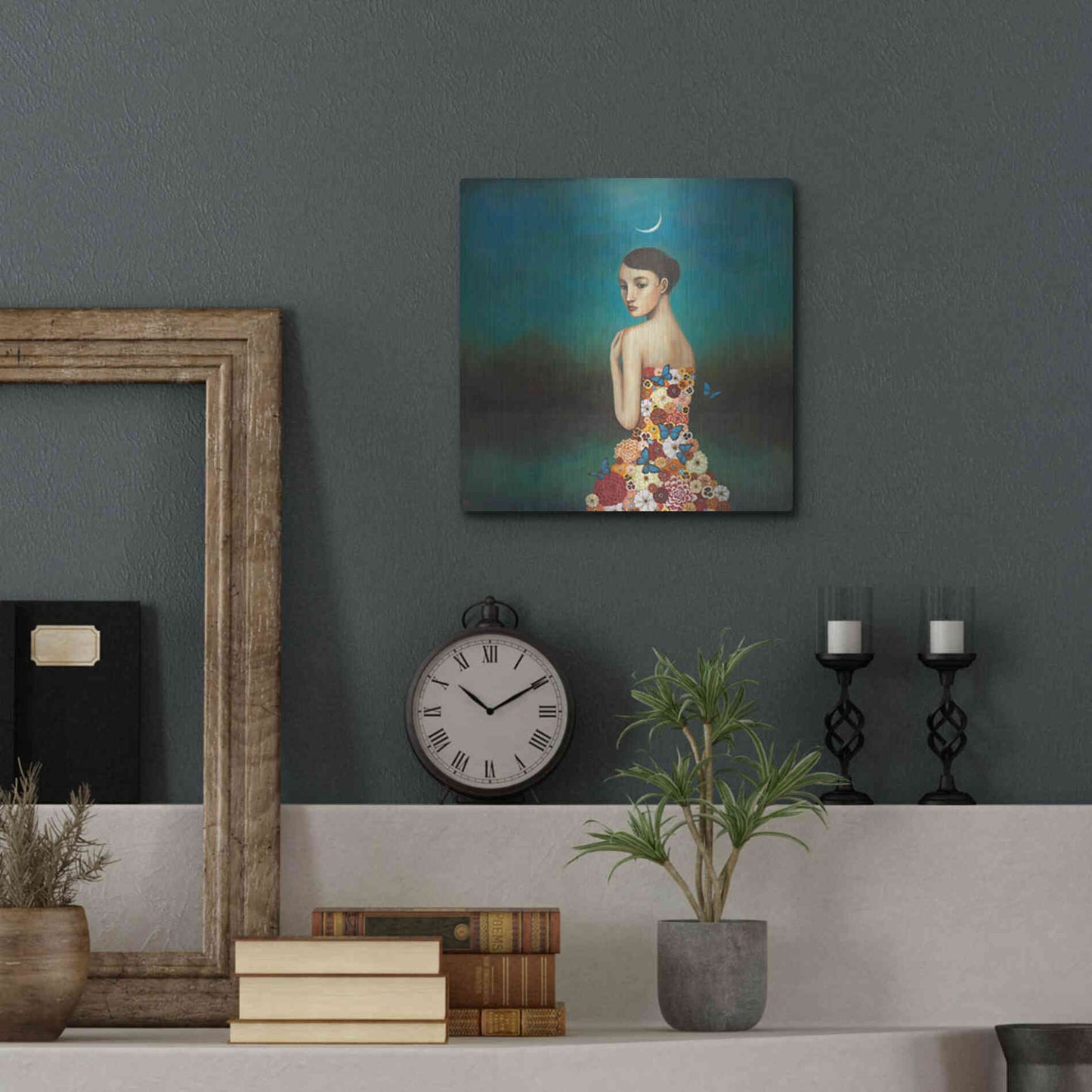 Luxe Metal Art 'Reflective Nature' by Duy Huynh, Metal Wall Art,12x12