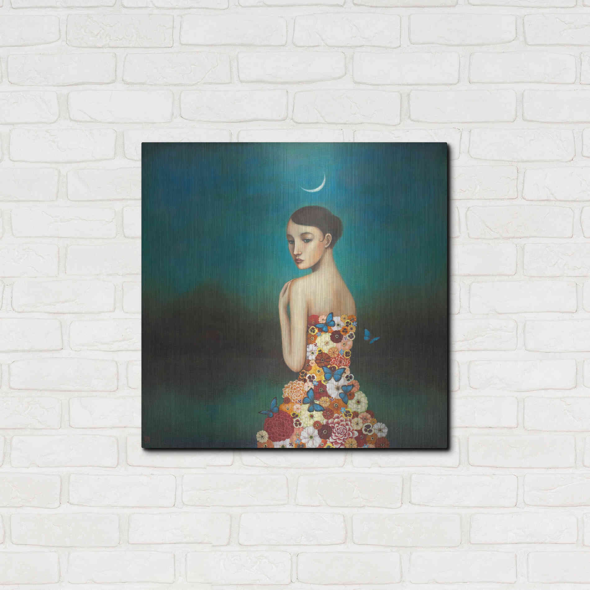 Luxe Metal Art 'Reflective Nature' by Duy Huynh, Metal Wall Art,24x24