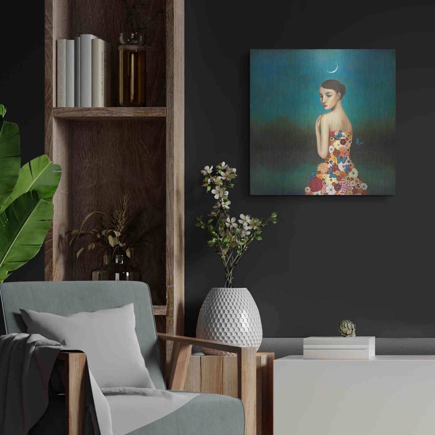 Luxe Metal Art 'Reflective Nature' by Duy Huynh, Metal Wall Art,24x24
