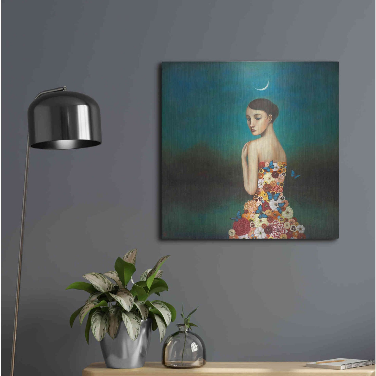 Luxe Metal Art 'Reflective Nature' by Duy Huynh, Metal Wall Art,24x24