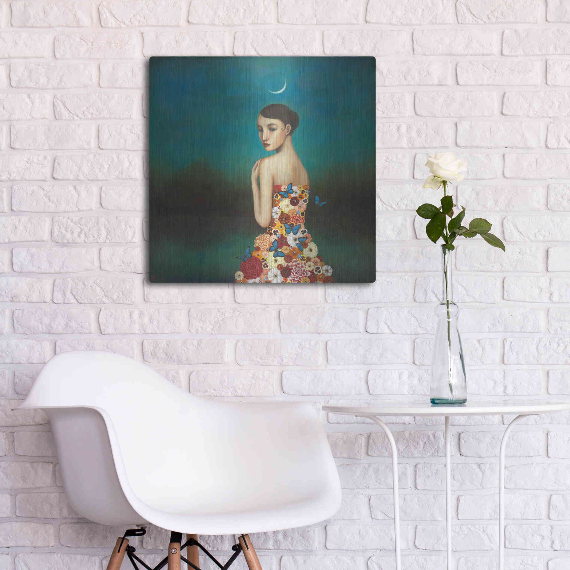 Luxe Metal Art 'Reflective Nature' by Duy Huynh, Metal Wall Art,24x24