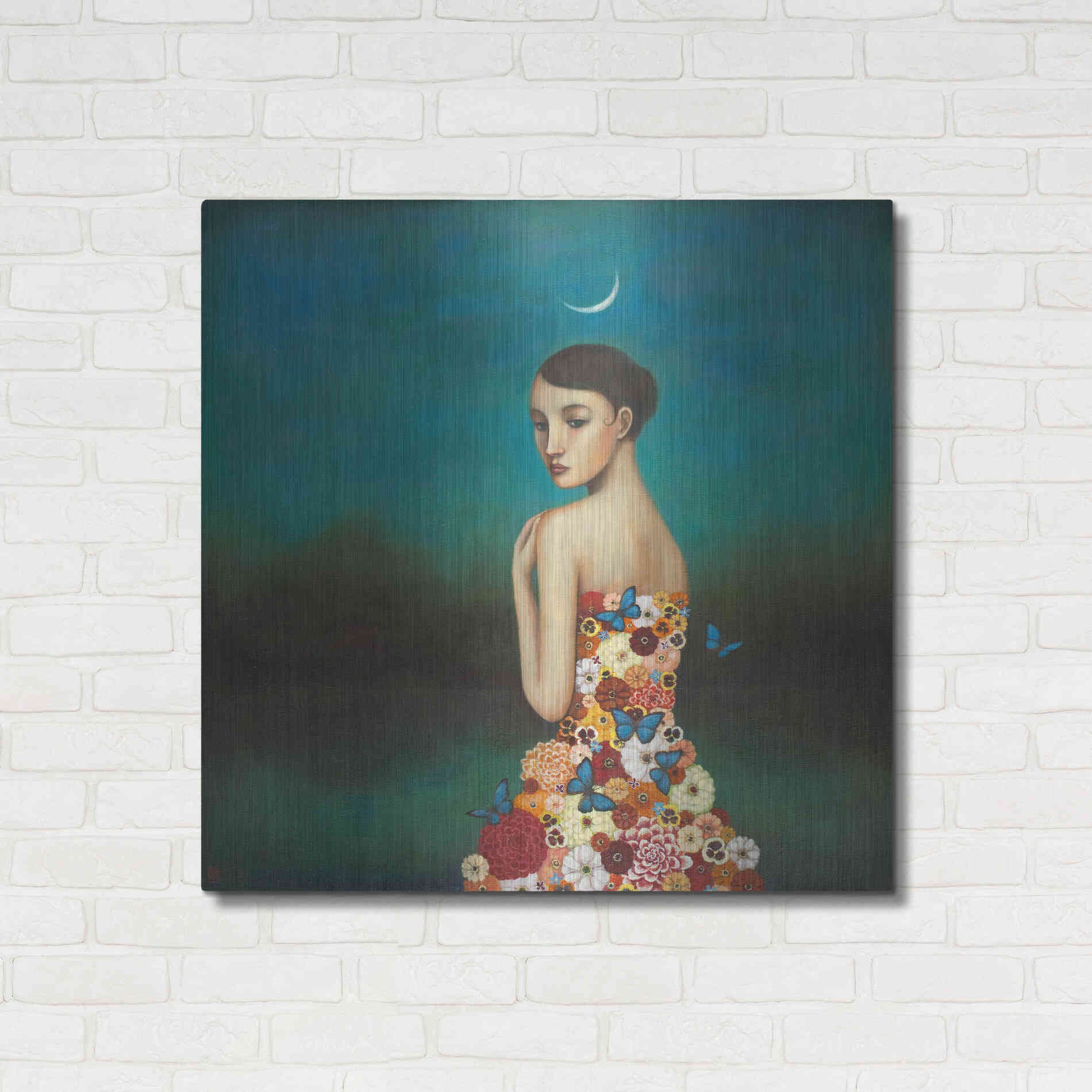 Luxe Metal Art 'Reflective Nature' by Duy Huynh, Metal Wall Art,36x36