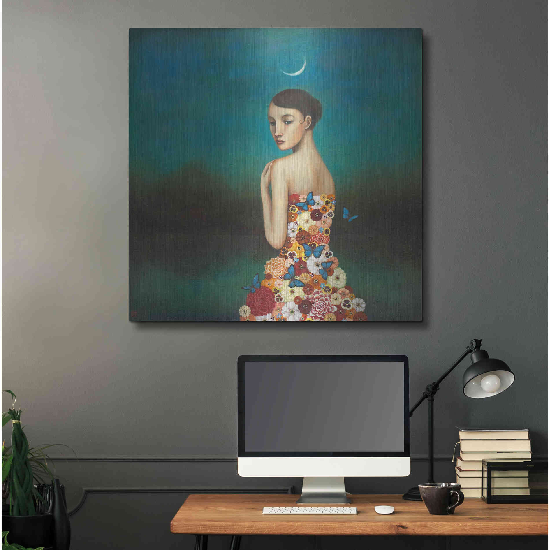Luxe Metal Art 'Reflective Nature' by Duy Huynh, Metal Wall Art,36x36