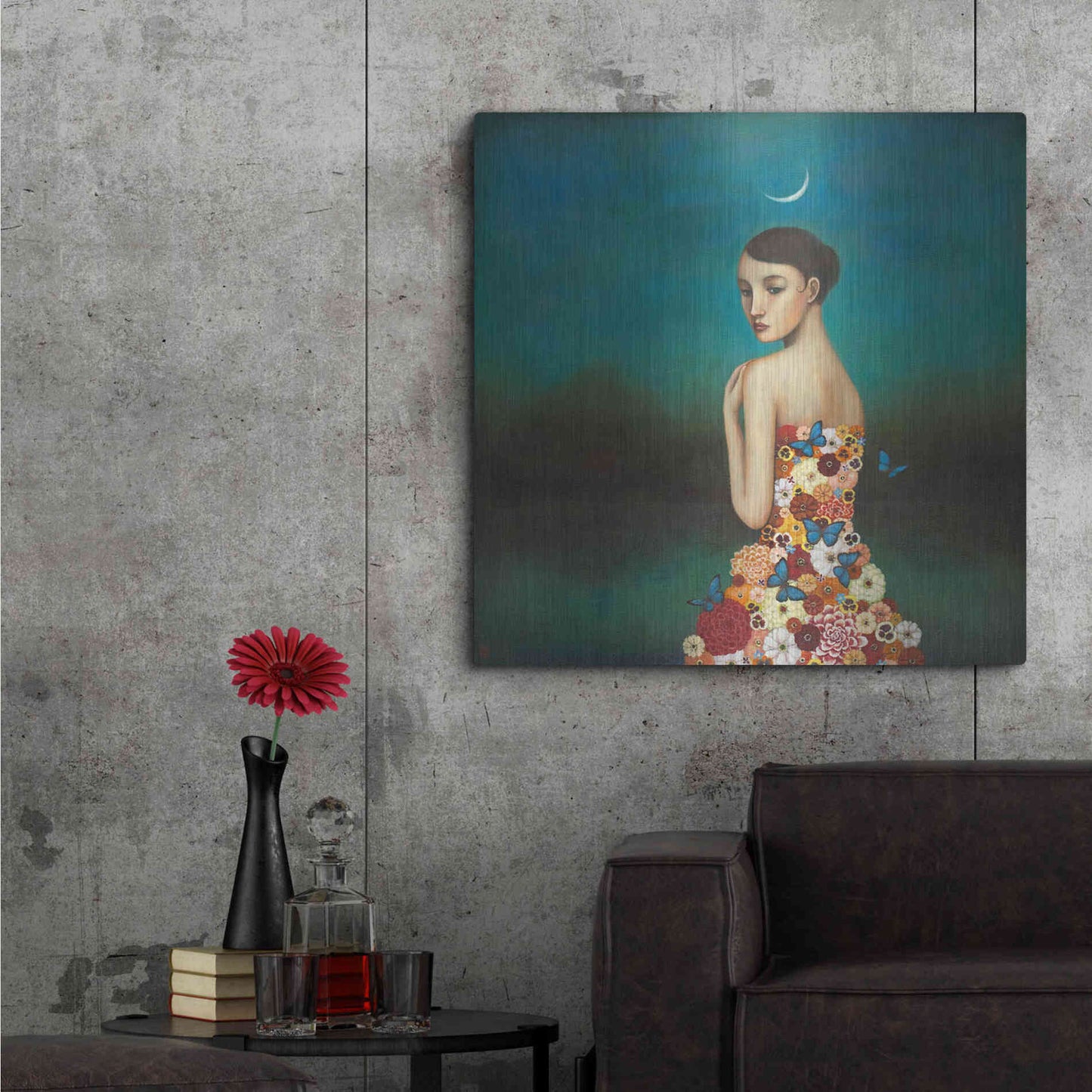 Luxe Metal Art 'Reflective Nature' by Duy Huynh, Metal Wall Art,36x36