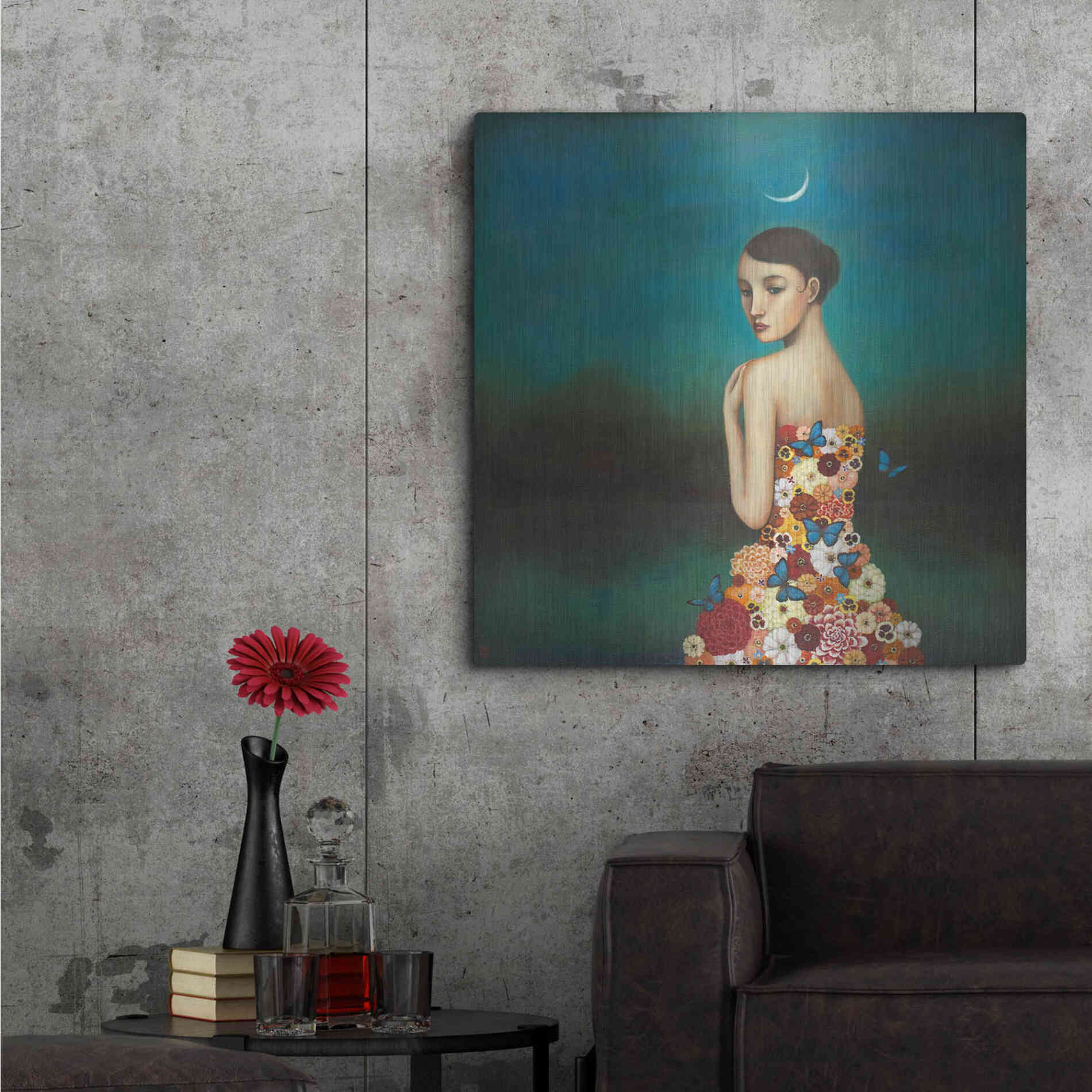 Luxe Metal Art 'Reflective Nature' by Duy Huynh, Metal Wall Art,36x36