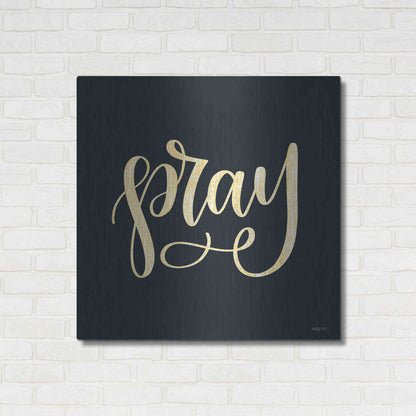 Luxe Metal Art 'Pray' by Imperfect Dust, Metal Wall Art,36x36