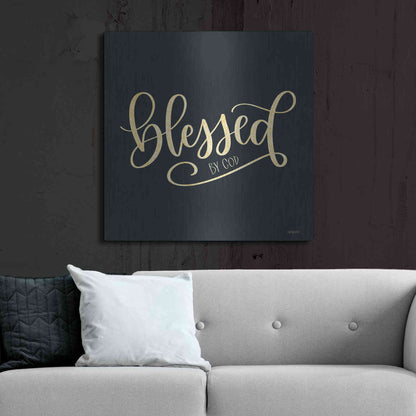 Luxe Metal Art 'Blessed By God' by Imperfect Dust, Metal Wall Art,36x36