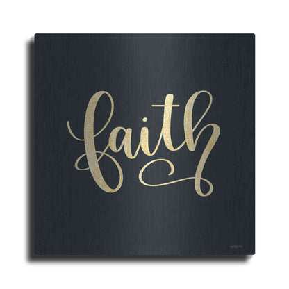 Luxe Metal Art 'Faith Black' by Imperfect Dust, Metal Wall Art