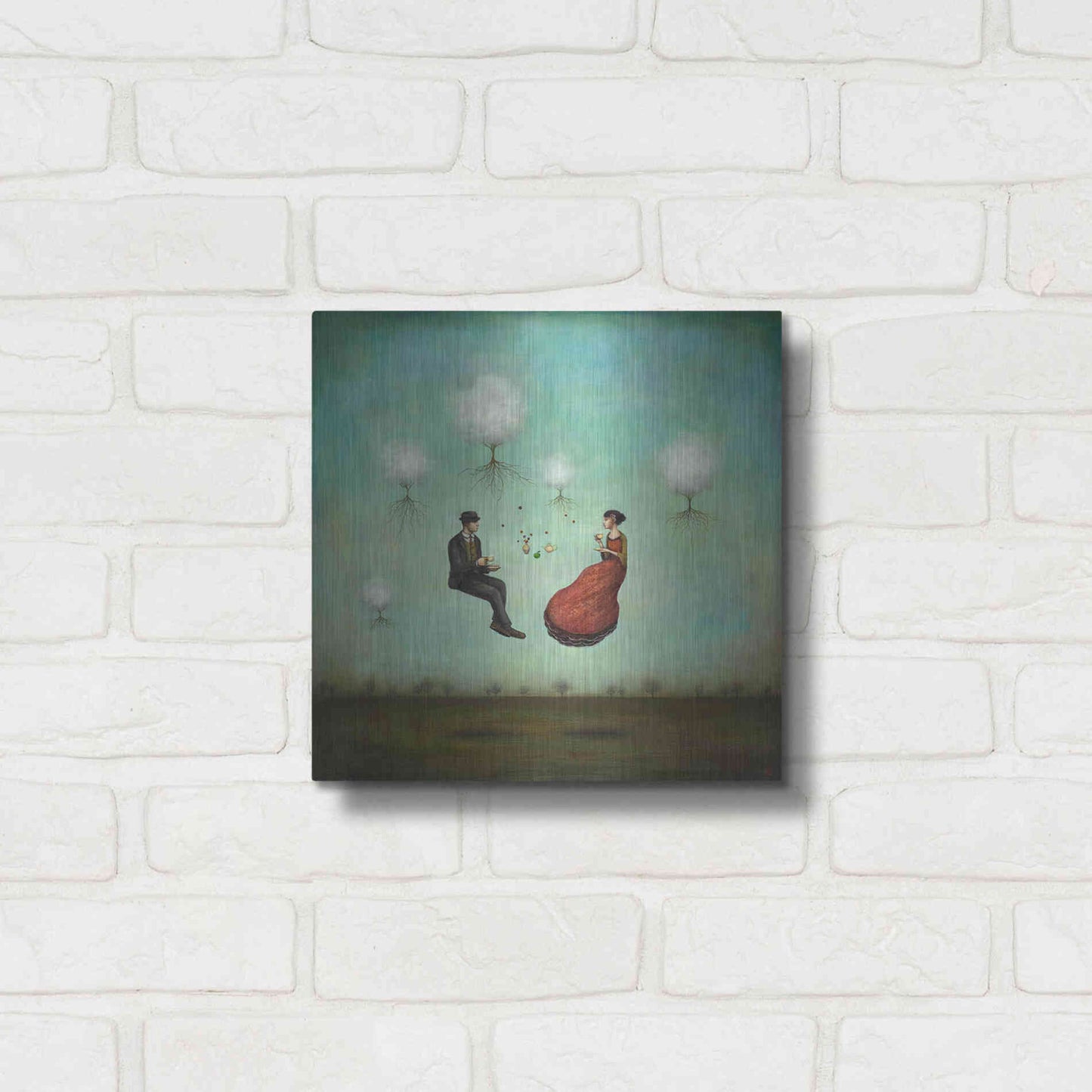 Luxe Metal Art 'Gravitea For Two' by Duy Huynh, Metal Wall Art,12x12