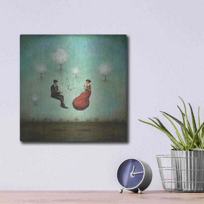 Luxe Metal Art 'Gravitea For Two' by Duy Huynh, Metal Wall Art,12x12