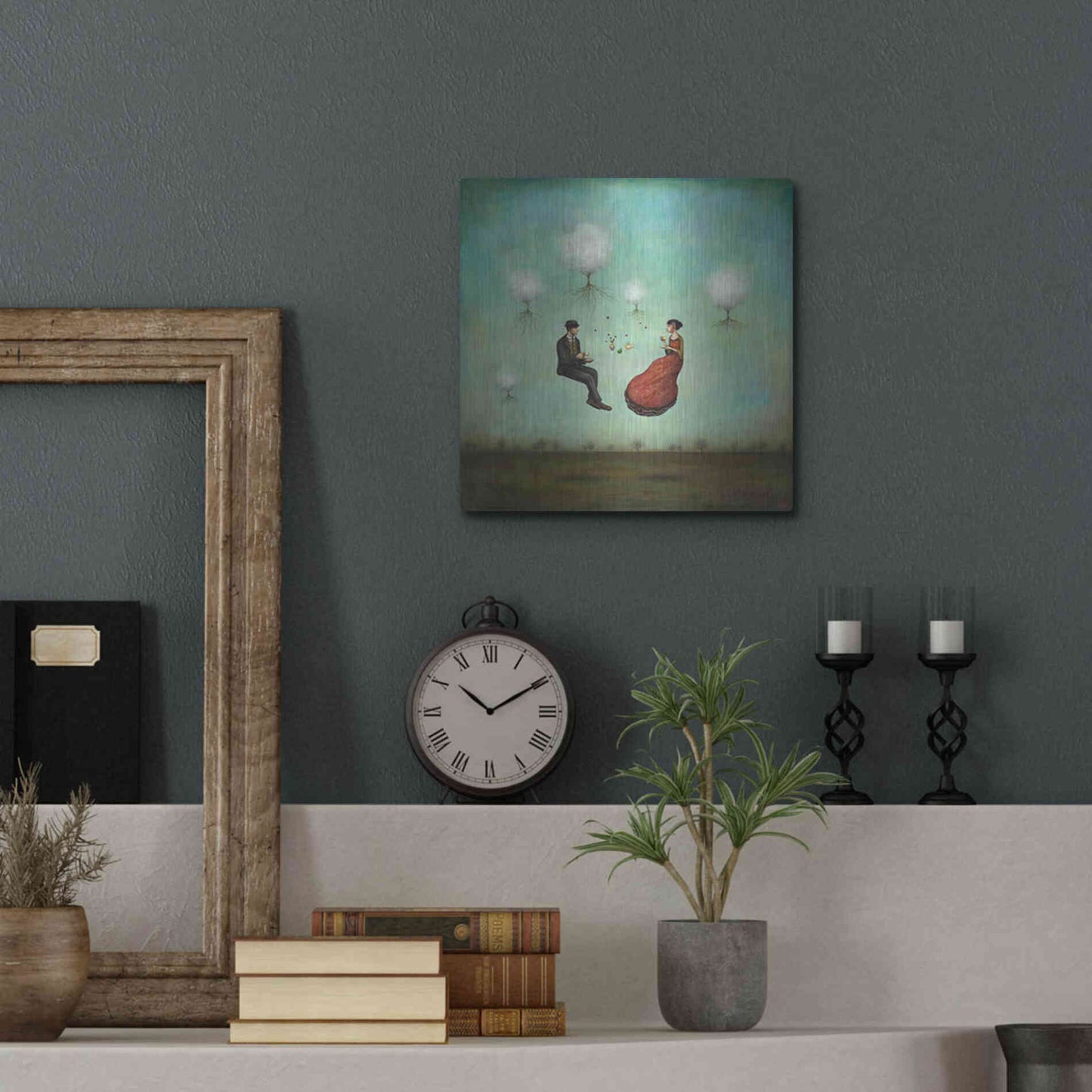 Luxe Metal Art 'Gravitea For Two' by Duy Huynh, Metal Wall Art,12x12