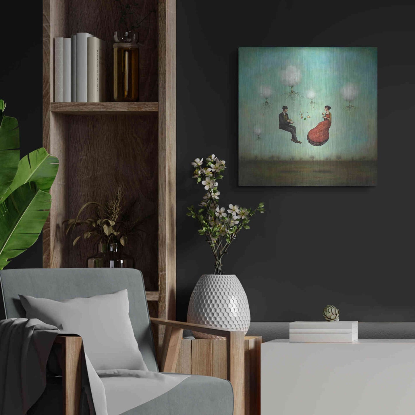 Luxe Metal Art 'Gravitea For Two' by Duy Huynh, Metal Wall Art,24x24