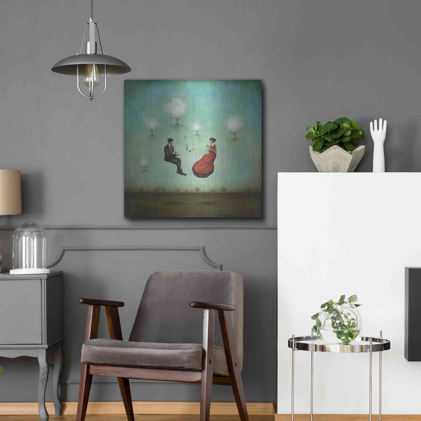 Luxe Metal Art 'Gravitea For Two' by Duy Huynh, Metal Wall Art,24x24