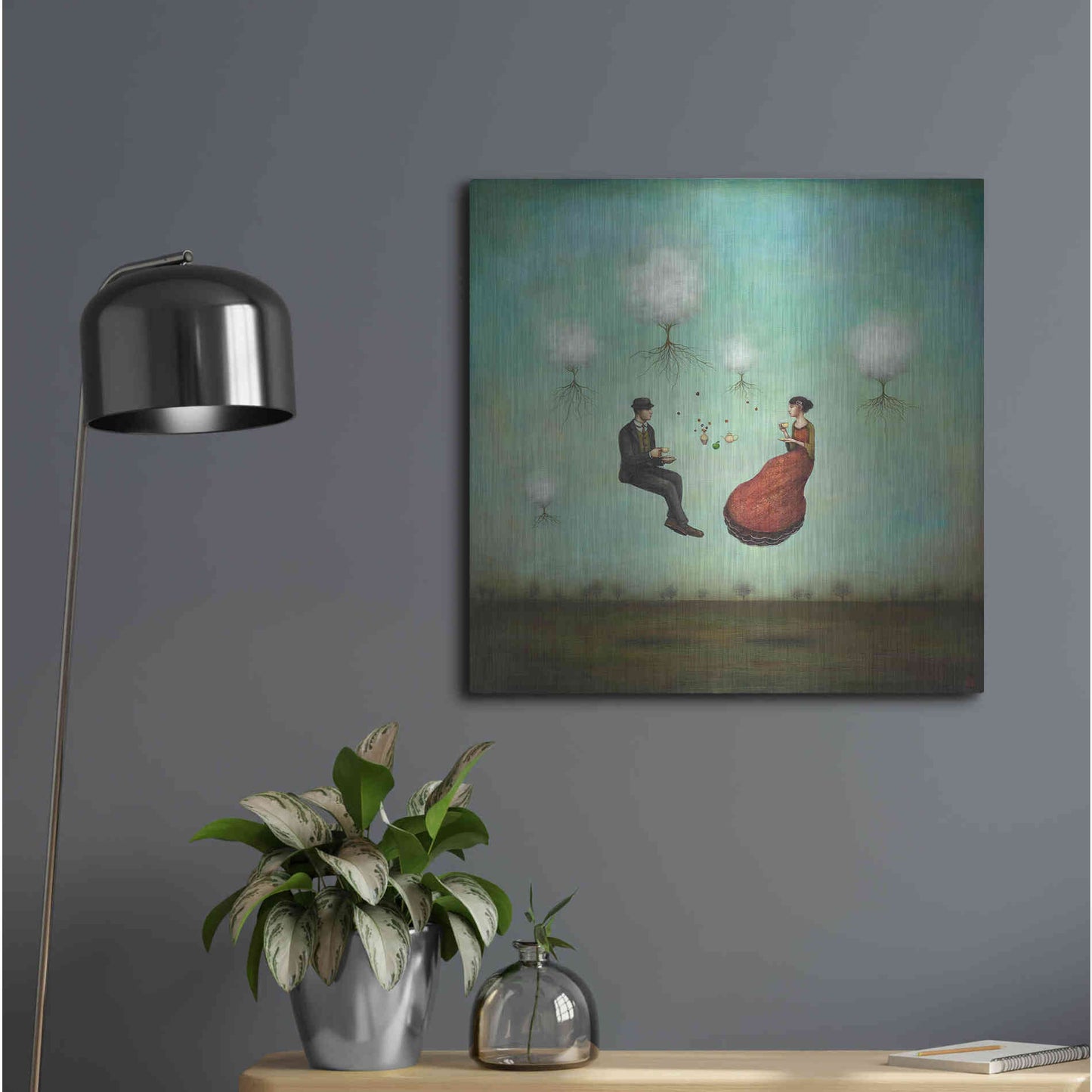 Luxe Metal Art 'Gravitea For Two' by Duy Huynh, Metal Wall Art,24x24