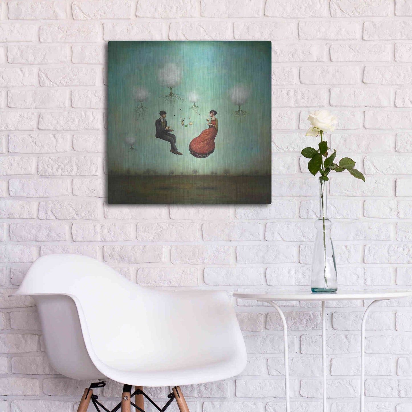 Luxe Metal Art 'Gravitea For Two' by Duy Huynh, Metal Wall Art,24x24